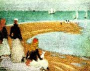 Philip Wilson Steer stranden vid walberswick painting